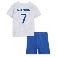 Echipament fotbal Franţa Antoine Griezmann #7 Tricou Deplasare Mondial 2022 pentru copii maneca scurta (+ Pantaloni scurti)